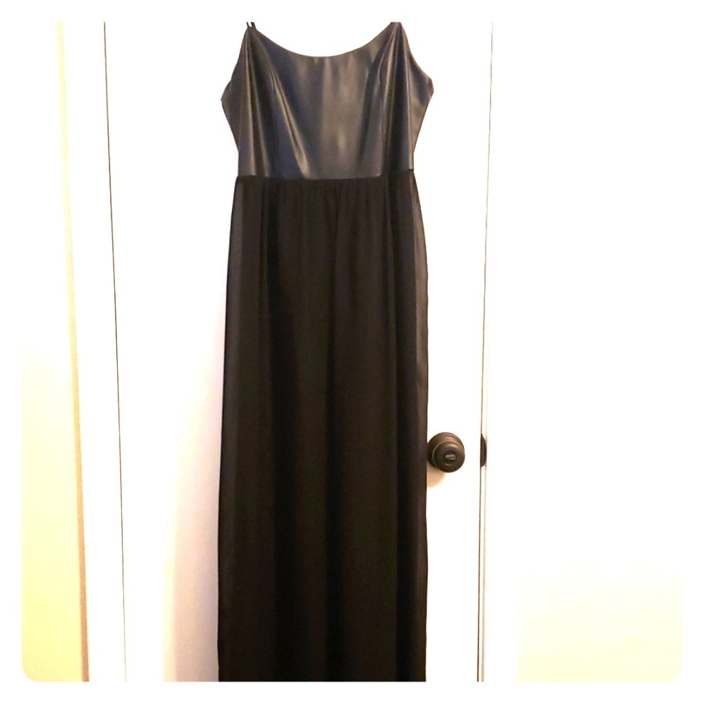 Leather maxi dress